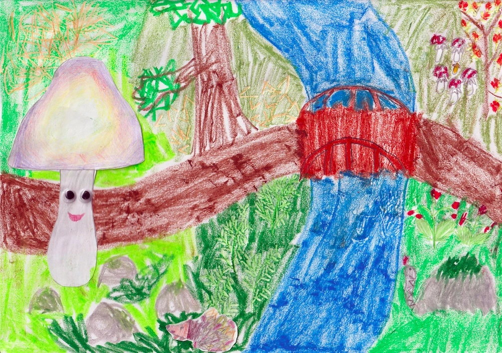 Minttu, 8 v.: ”Hauska maaginen sieni”.